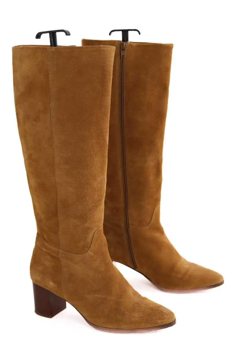 Santiags Sézane Camel en Daim