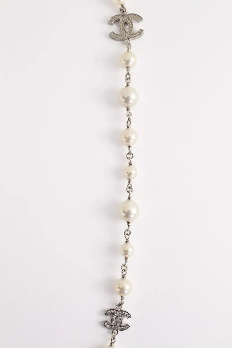 Sautoir à perles Chanel Blanc en Perle