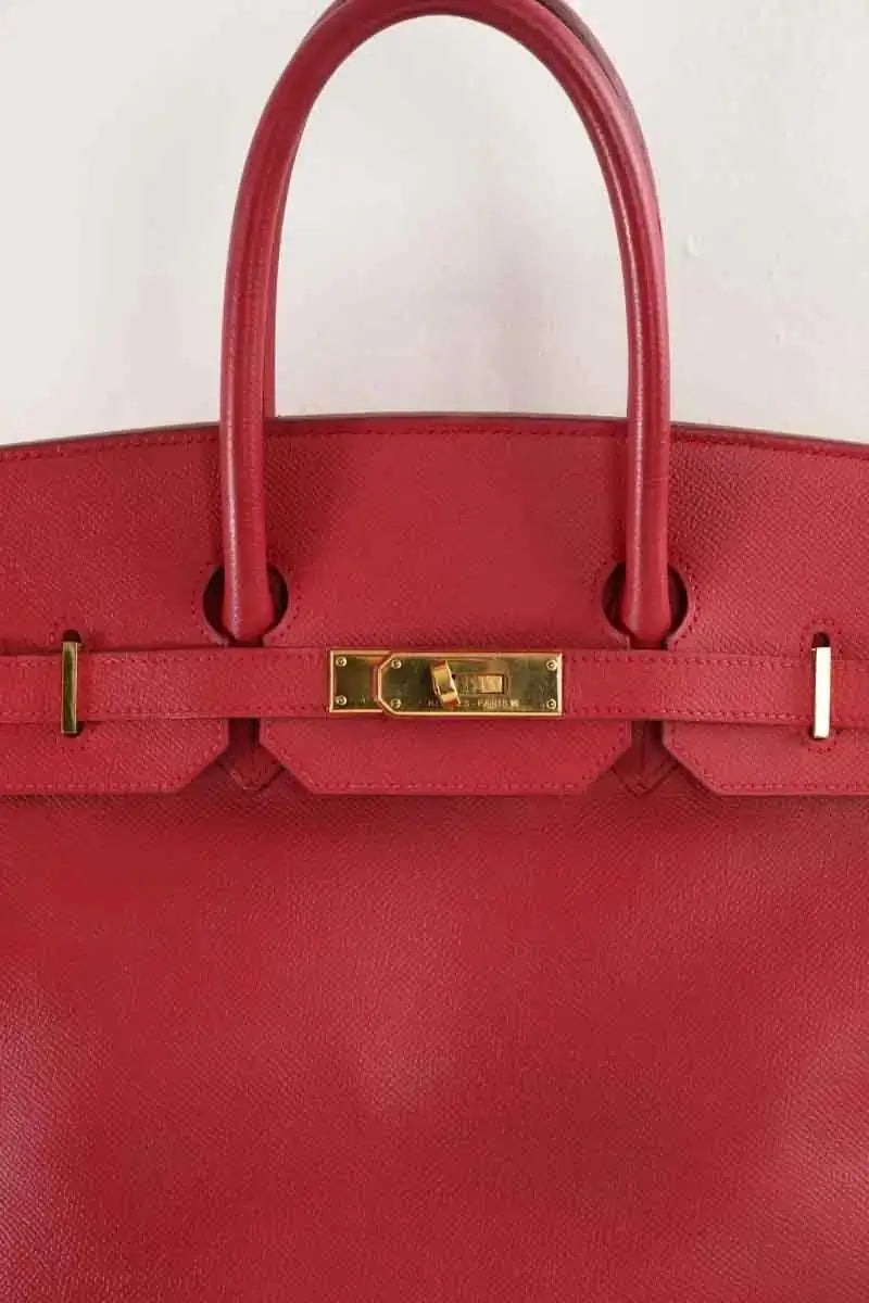Sac à main Hermès Rouge en Cuir