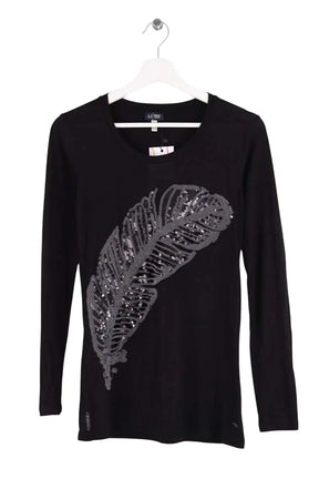 Top Armani Exchange Noir en Viscose, taille XS - Seconde Main