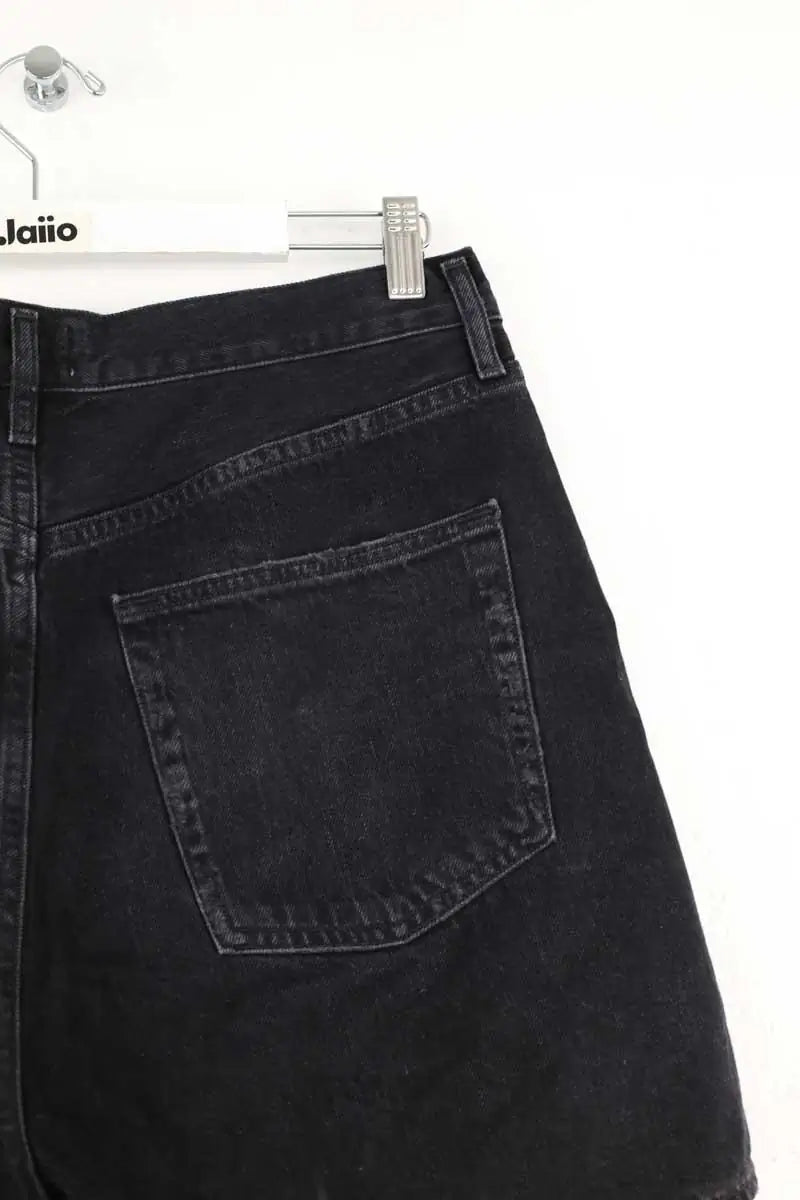 Short Agolde Noir en Coton