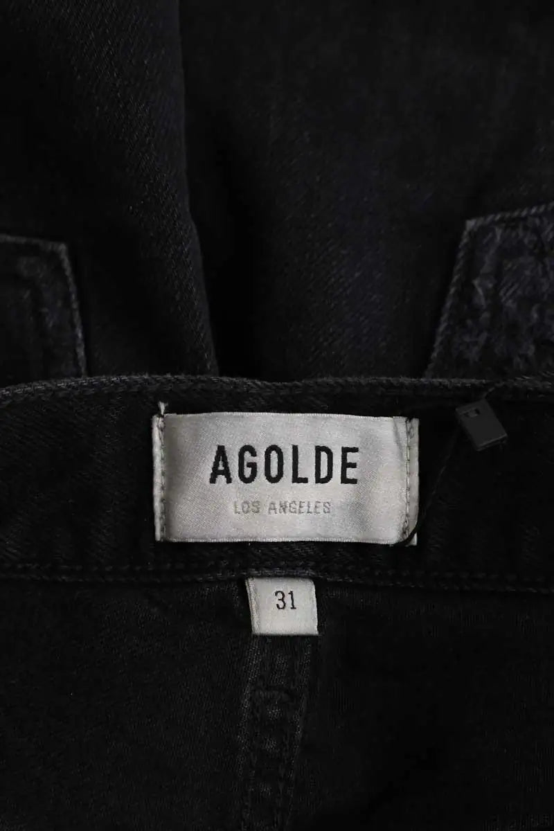 Short Agolde Noir en Coton