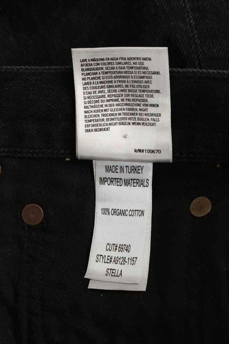 Short Agolde Noir en Coton