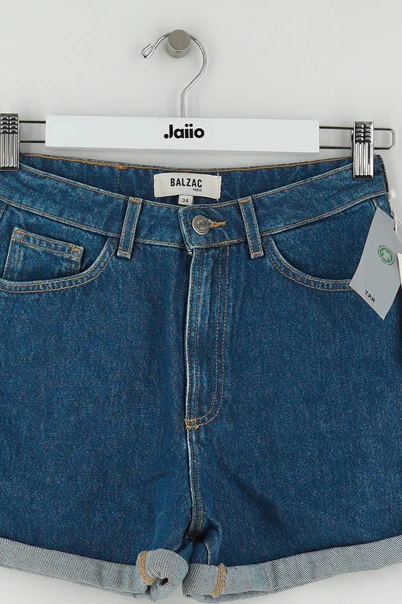 Short Balzac Bleu en Coton