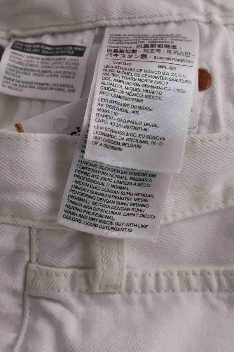 Short Levi's Blanc en Coton