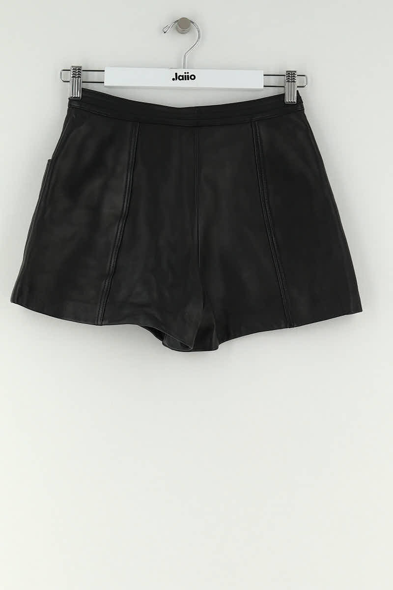 Short Maje Noir en Cuir