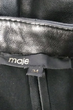 Short Maje Noir en Cuir