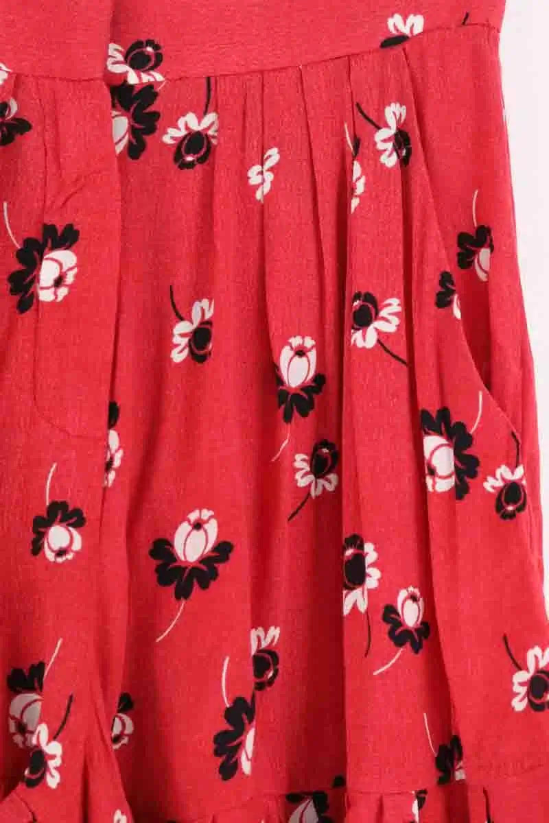 Short Maje Rouge en Viscose
