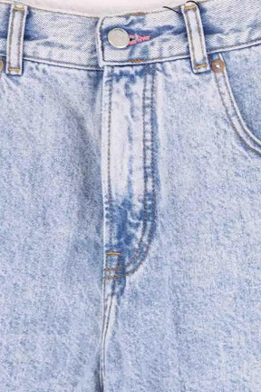 Short patine Bleu en Coton
