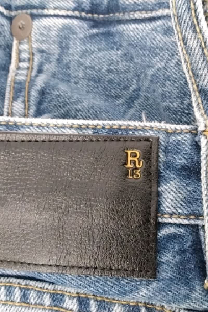 Short R13 Bleu en Coton