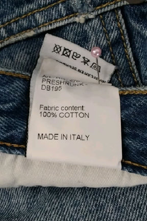 Short R13 Bleu en Coton
