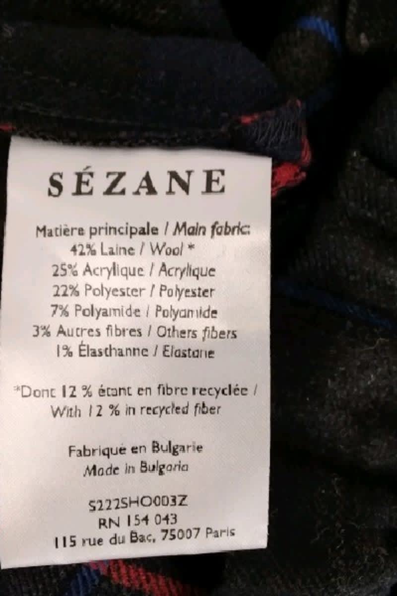 Short Sézane Noir en Laine