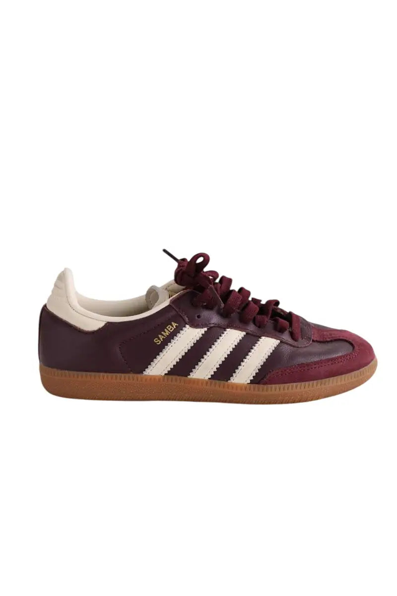 Baskets Adidas Samba Bordeaux en Cuir, taille 36 - Seconde Main