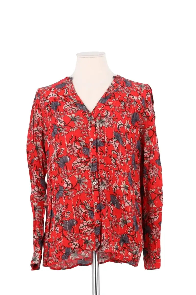 Blouse Ba&Sh Rouge en Viscose, taille S - Seconde Main