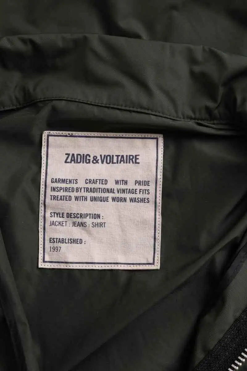 Parka Zadig & Voltaire Kaki en Synthétique
