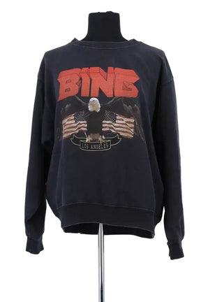 Sweatshirt Anine Bing Noir en Coton, taille M - Seconde Main