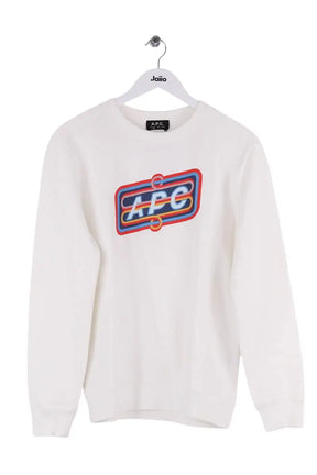 Sweatshirt APC Blanc en Coton, taille M - Seconde Main