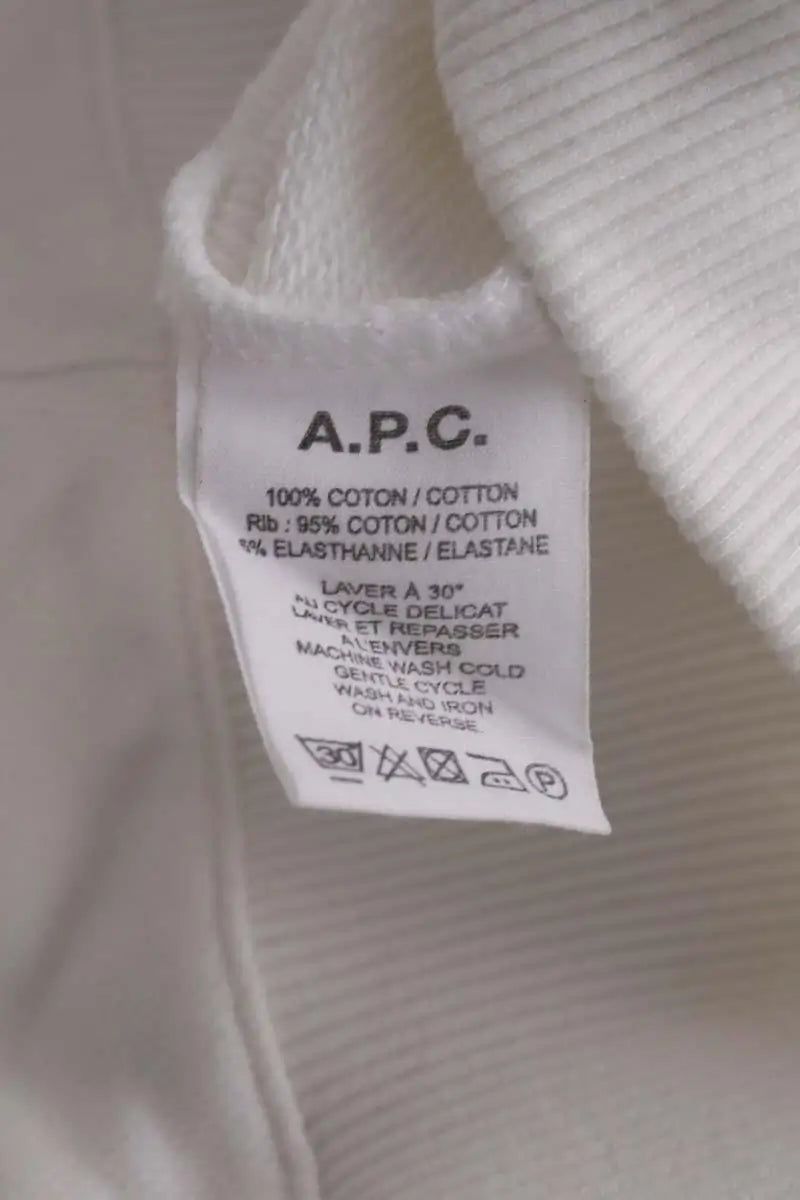 Sweatshirt APC Blanc en Coton