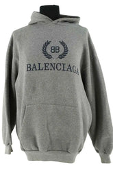 Sweatshirt Balenciaga Gris en Coton, taille XS - Seconde Main