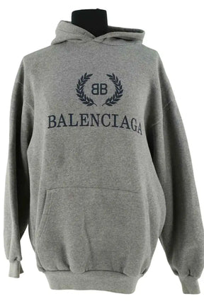 Sweatshirt Balenciaga Gris en Coton, taille XS - Seconde Main