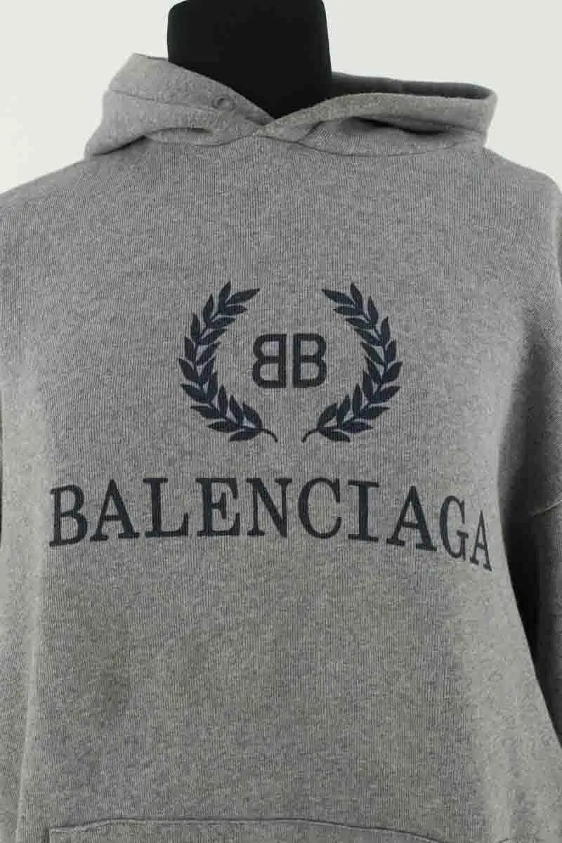 Sweatshirt Balenciaga Gris en Coton