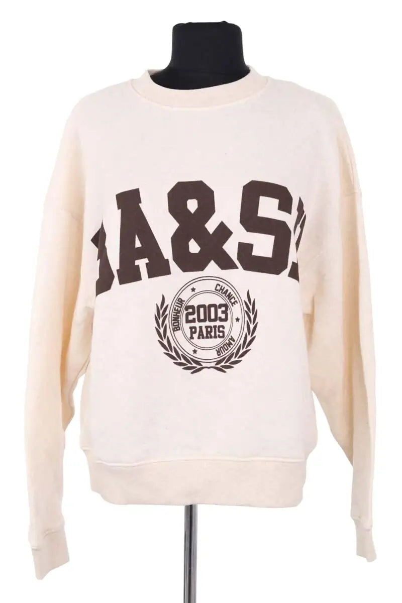 Sweatshirt Ba&Sh Beige en Coton, taille S - Seconde Main