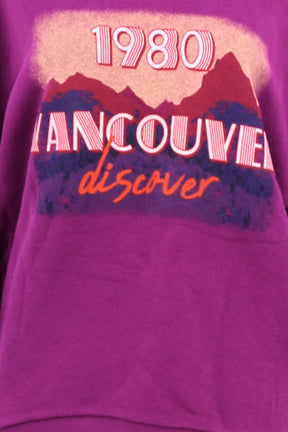 Sweatshirt Bash Violet en Coton