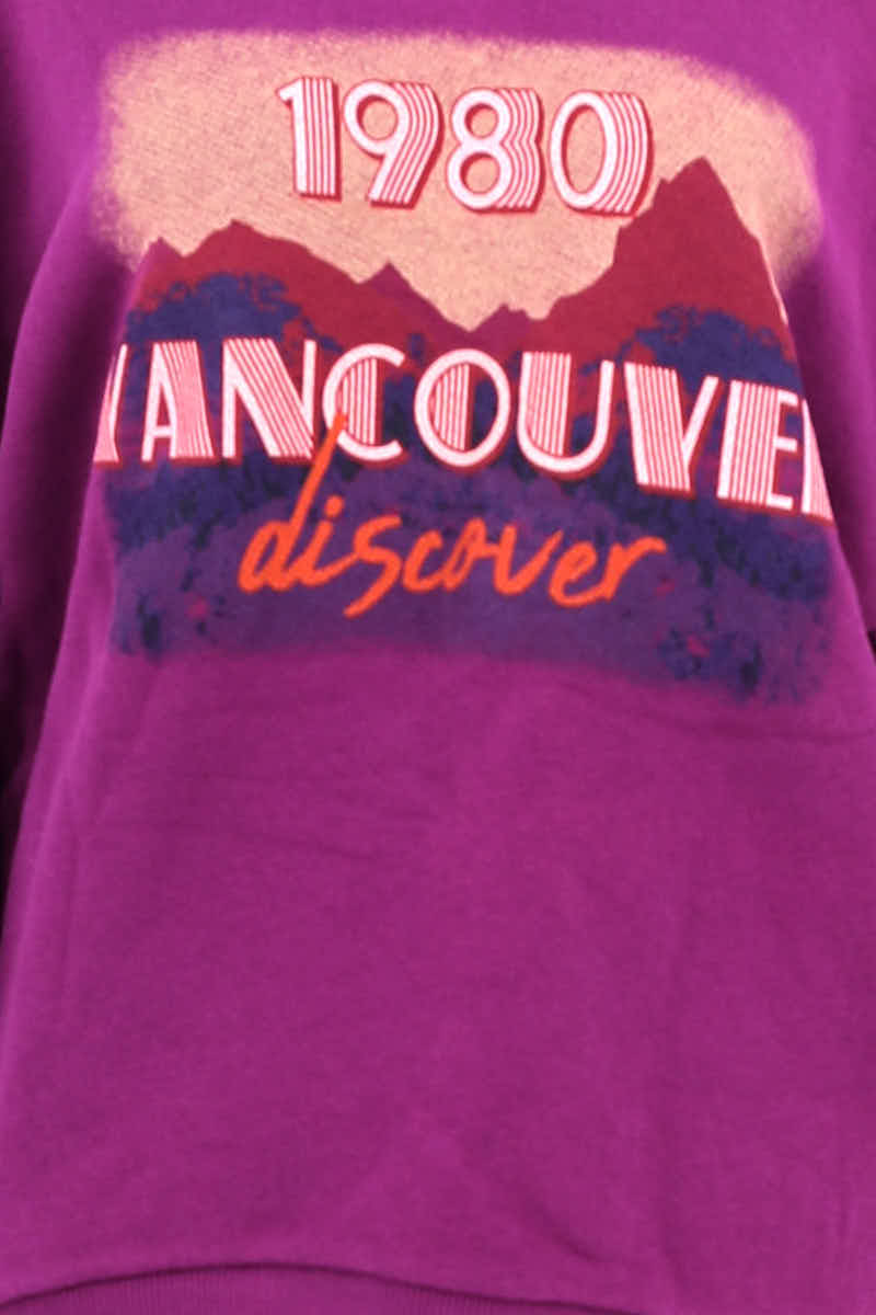 Sweatshirt Bash Violet en Coton
