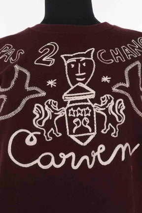 Sweatshirt Carven Bordeaux en Coton
