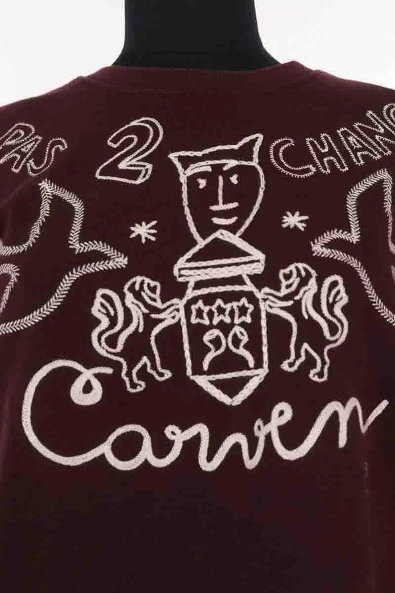 Sweatshirt Carven Bordeaux en Coton