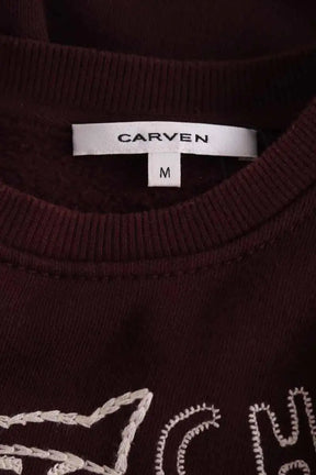 Sweatshirt Carven Bordeaux en Coton