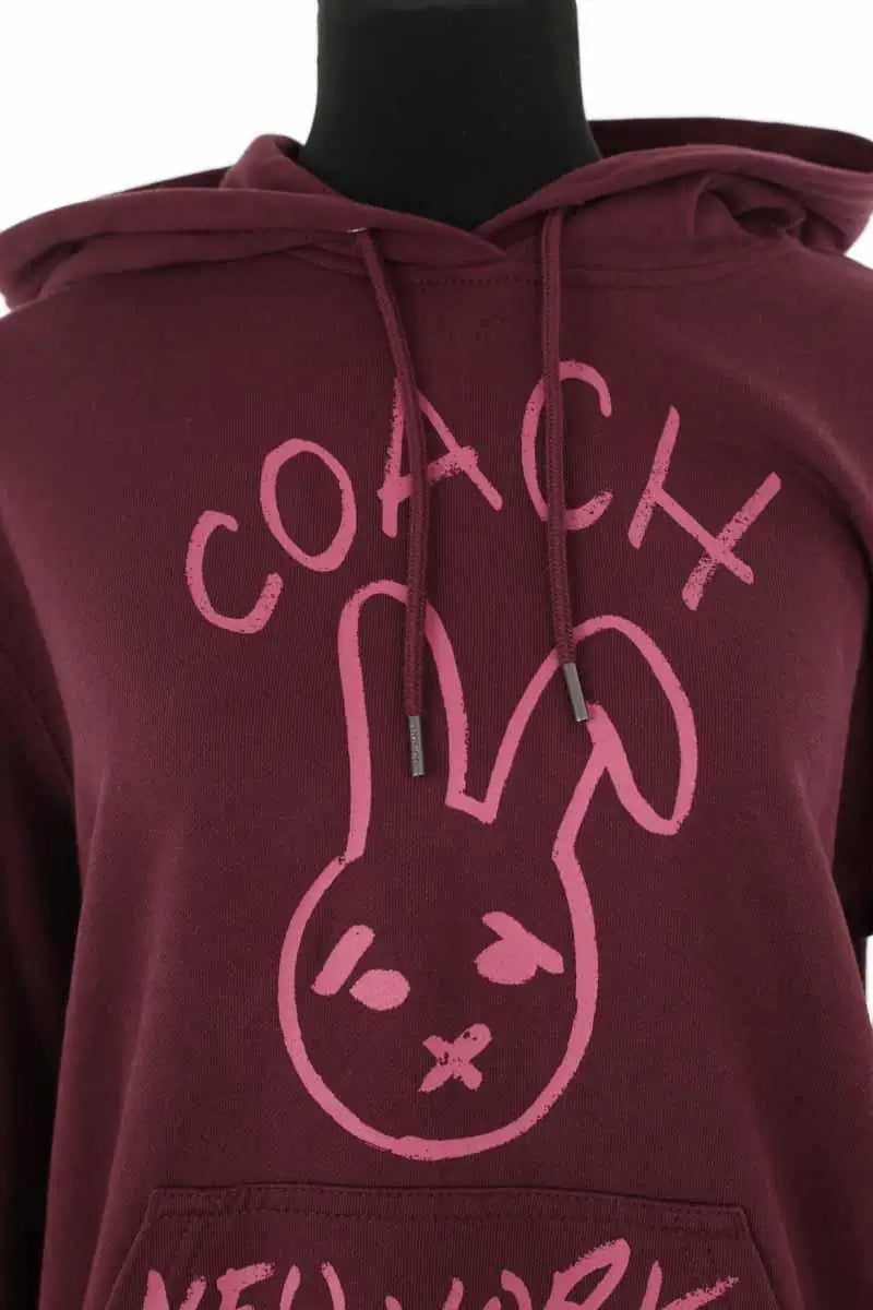 Sweatshirt Coach Bordeaux en Coton