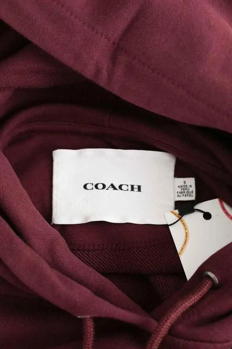 Sweatshirt Coach Bordeaux en Coton