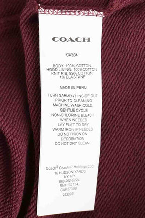 Sweatshirt Coach Bordeaux en Coton