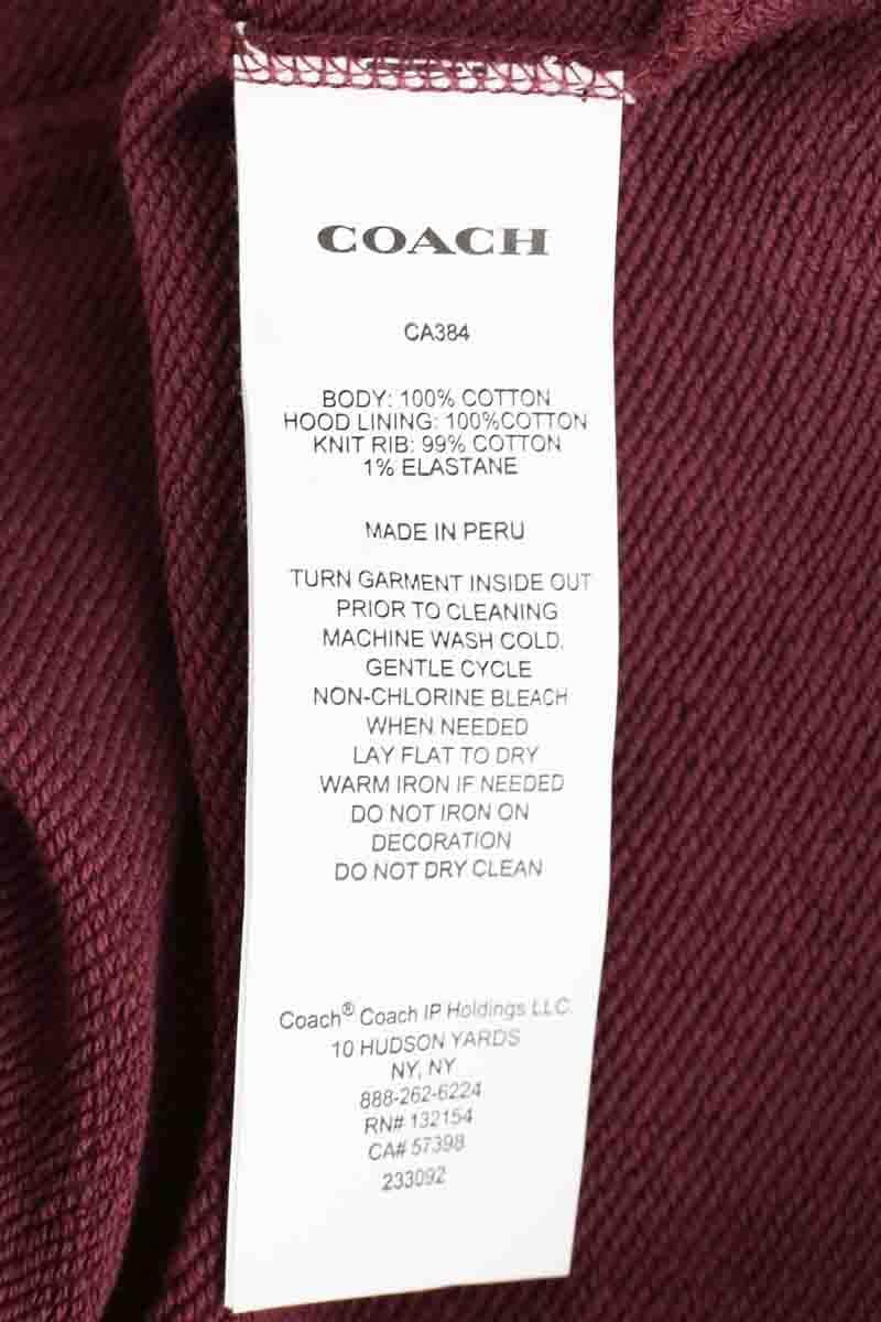 Sweatshirt Coach Bordeaux en Coton