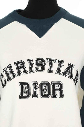 Sweatshirt Dior Kenny Scharf Varsity Blanc en Coton
