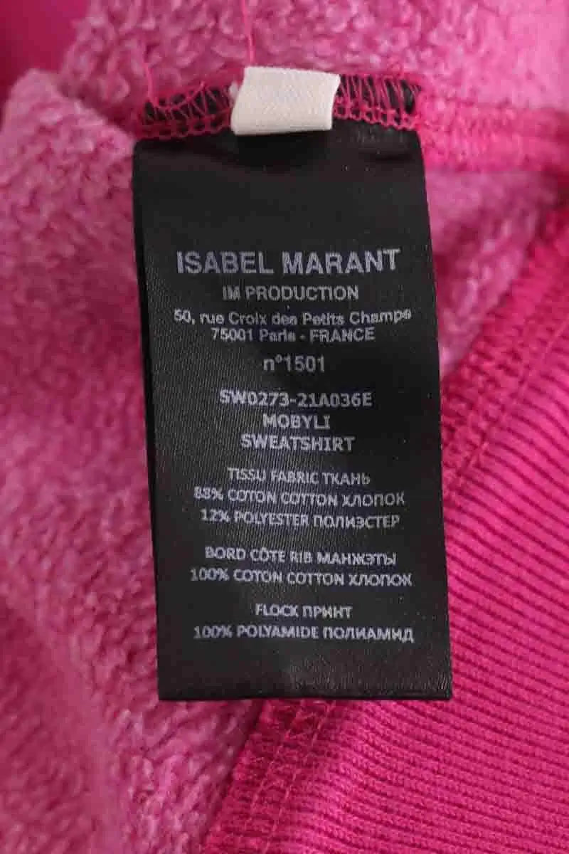 Sweatshirt Isabel Marant Étoile Mobyli Rose en Coton