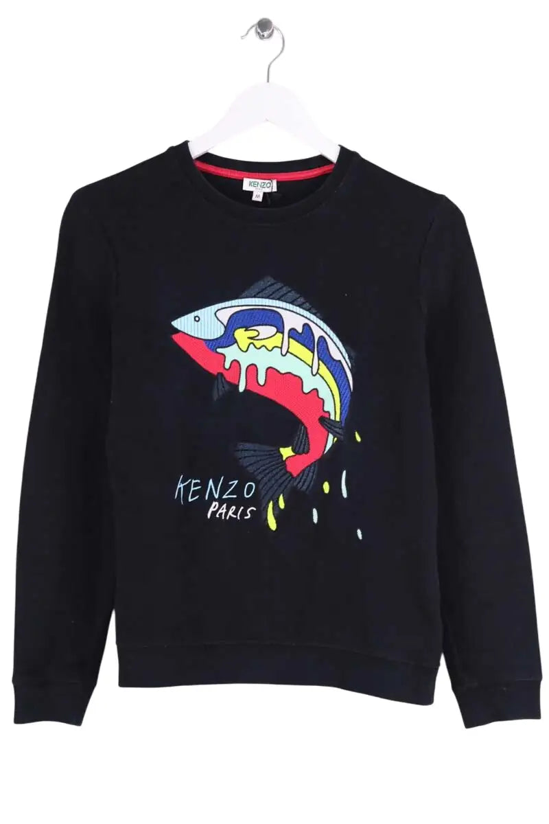 Sweatshirt Kenzo Noir en Coton, taille M - Seconde Main