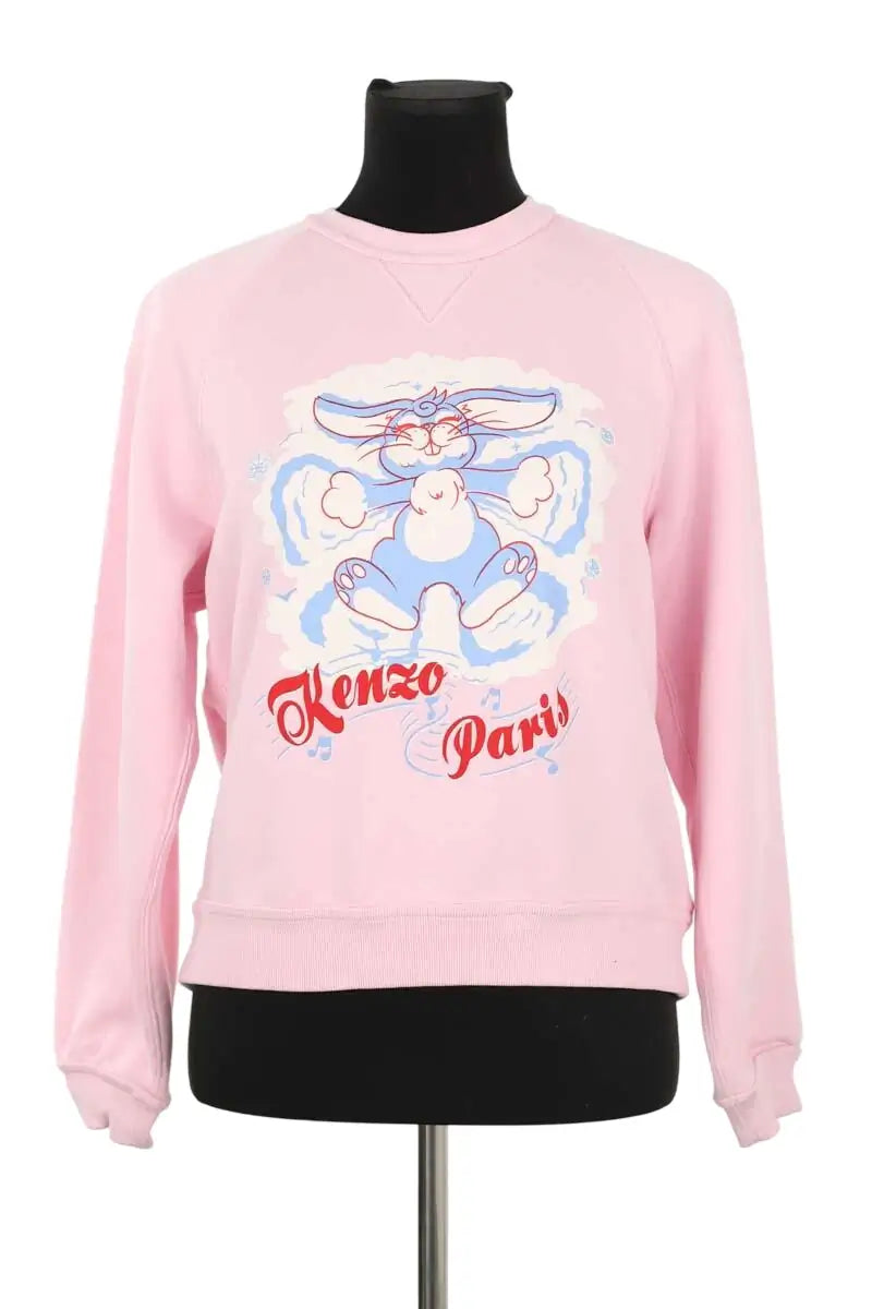 Sweatshirt Kenzo Rose en Coton, taille L - Seconde Main