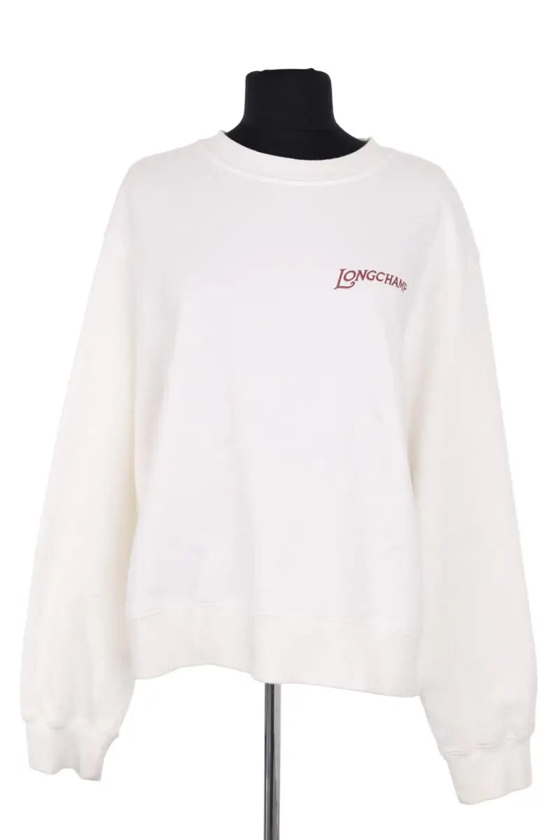Sweatshirt Longchamp Blanc en Coton, taille S - Seconde Main