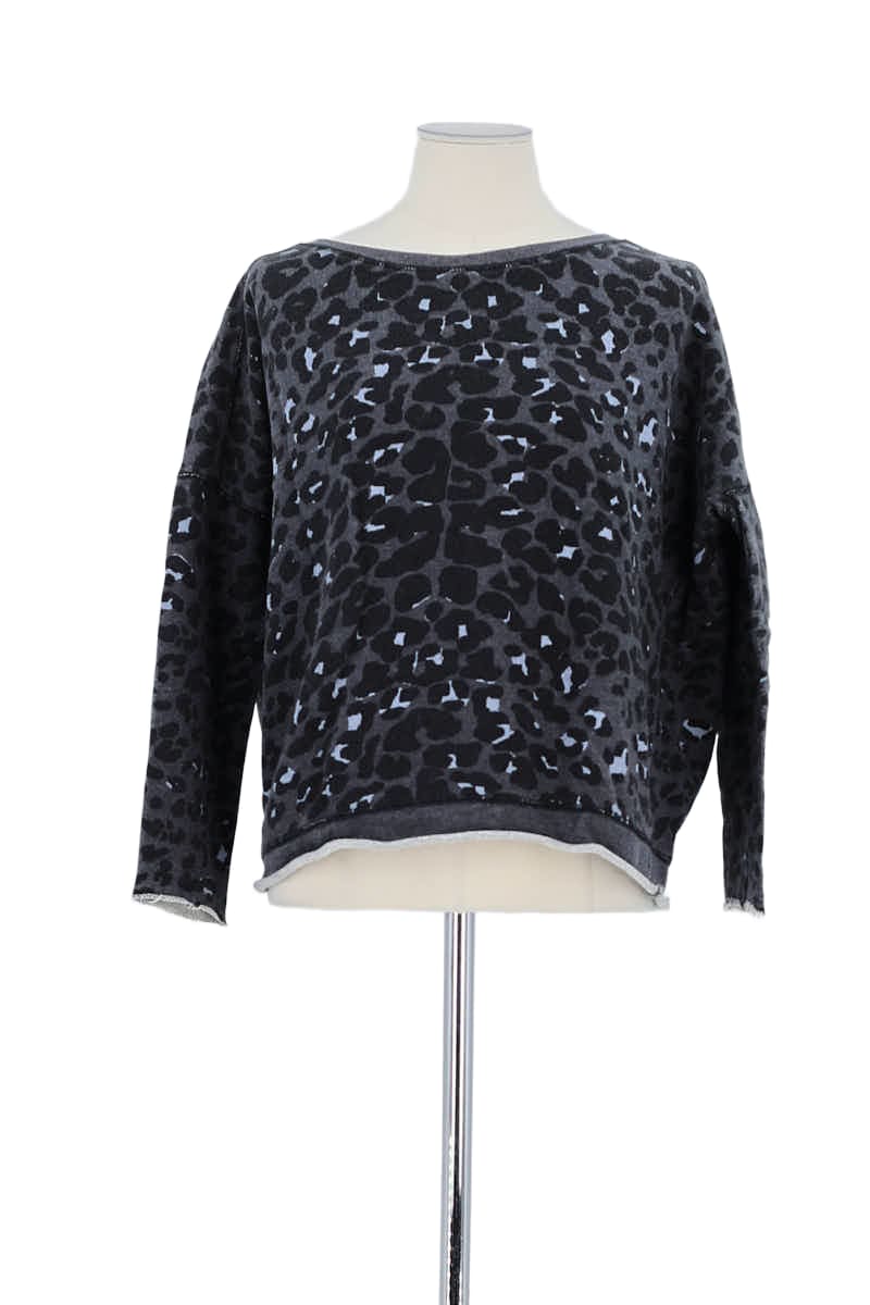 Sweatshirt Maje Gris en Coton, taille L - Seconde Main