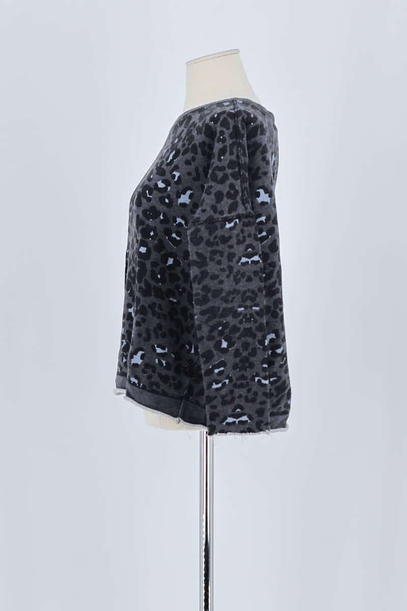 Sweatshirt Maje Gris en Coton