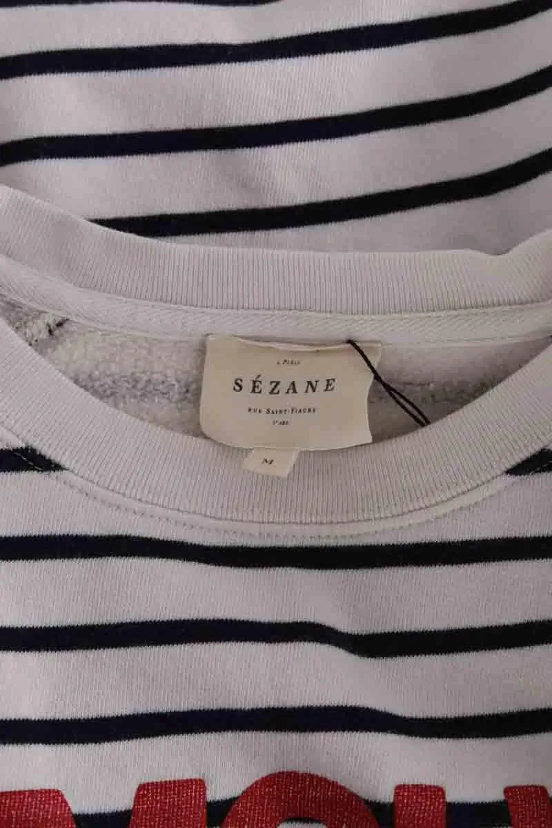 Sweatshirt Sézane Blanc en Coton
