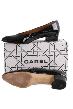Ballerines Carel Noir en Cuir verni