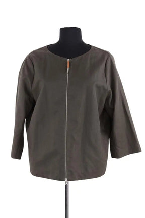 Gilet Fabiana Filippi Kaki en Coton, taille M - Seconde Main