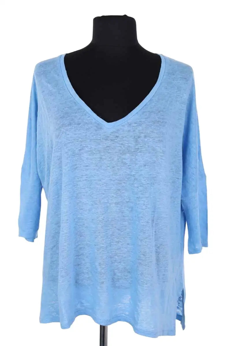 T-shirt à manches longues Notshy Bleu en Cachemire, taille S - Seconde Main