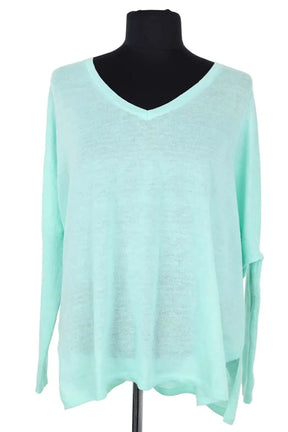 T-shirt à manches longues Notshy Turquoise en Synthétique, taille S - Seconde Main