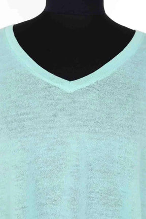 T-shirt à manches longues Notshy Turquoise en Synthétique