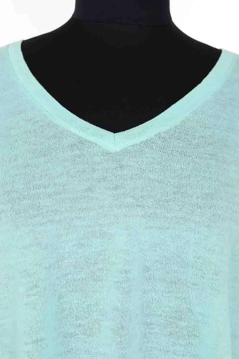 T-shirt à manches longues Notshy Turquoise en Synthétique