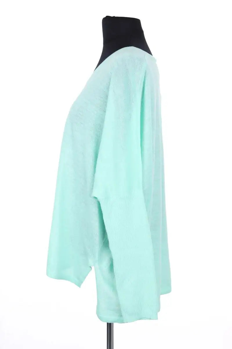 T-shirt à manches longues Notshy Turquoise en Synthétique